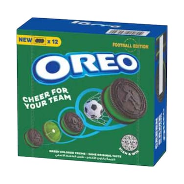 Oreo Football Edition Green Creme Sandwich Cookies 35.5gx12 Pieces