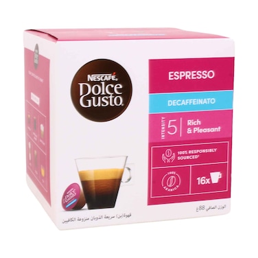 Nescafe Dolce Gusto Espresso Decaffeinato Coffee Capsules 16 Capsules 88g