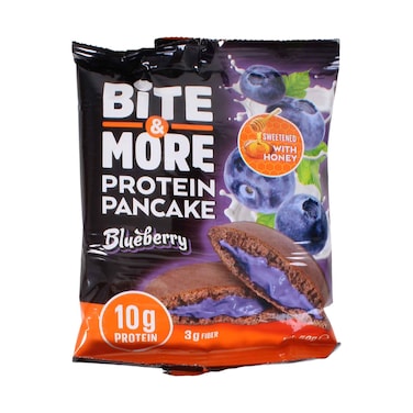 Bite &amp; More Protein Pancake with Blueberry Flavoured Cream Filling 50g