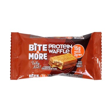Bite &amp; More Protein Waffle Why Nut! with Hazelnut Chocolate Filling 55g