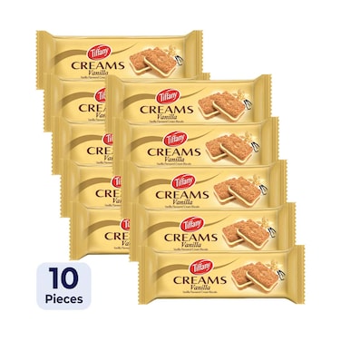 Tiffany Vanilla Flavored Cream Biscuits 80gx10 Pieces