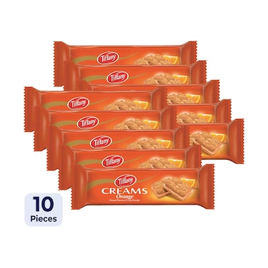 Tiffany Orange Flavored Cream Biscuits 80gx10 Pieces