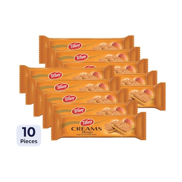 Tiffany Mango Flavoured Cream Biscuits 80gx10 Pieces