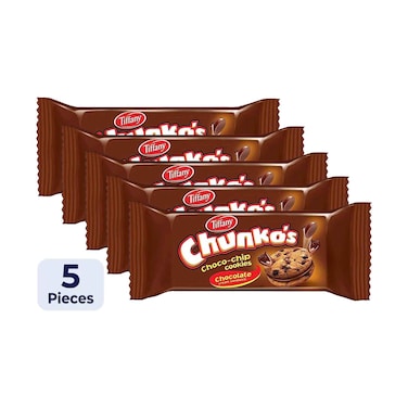 Tiffany Chunko's Choco-chip With Chocolate Cream Cookies 43gx5 Pieces