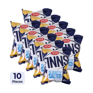 Tiffany Finns Slightly Salted Potato Chips 12gx10 Pieces