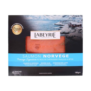 Labeyrie Norwegian Smoked Salmon Slices 180g