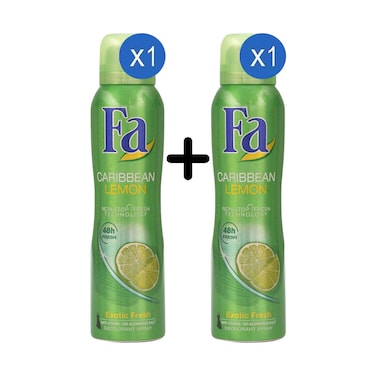 Fa Deodorant Caribbean Lemon Exotic Fresh 150ml + 1 Piece
