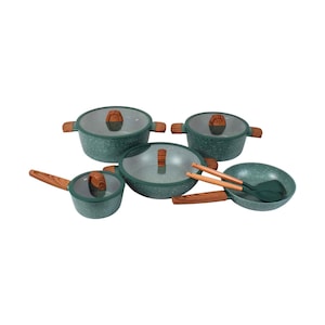 Gitco Rocook Non Stick Marble Coated Cookware 11 Pieces Set