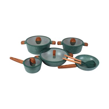 Gitco Rocook Non Stick Marble Coated Cookware 11 Pieces Set