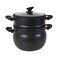 Gitco Black Marble Coated Couscous Pot Set