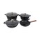 Homeway Diecast Marble Coated Cookware 8 Pieces Set