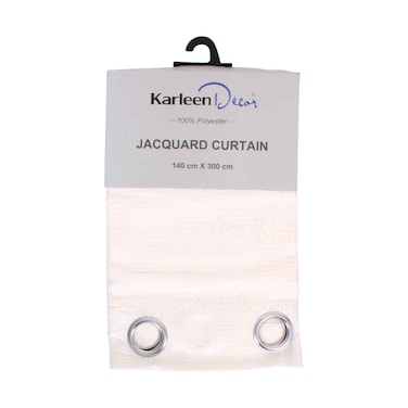Karleen Decor Fancy Jacquard Curtain 140cmx300cm - Ivory