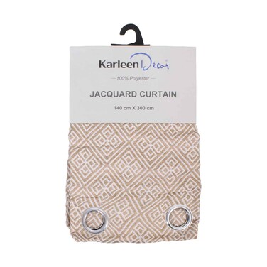Karleen Decor Fancy Jacquard Curtain 140cmx300cm - Beige
