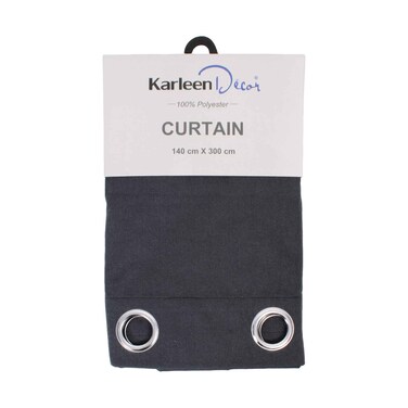 Karleen Decor Total Black Out Curtain Linen 140cmx300cm - Dark Grey