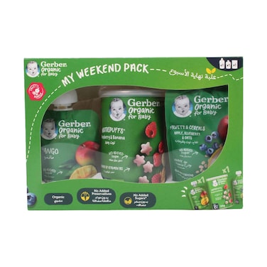 Gerber Fruity Assorted Fruit Puree Cups 235gx3