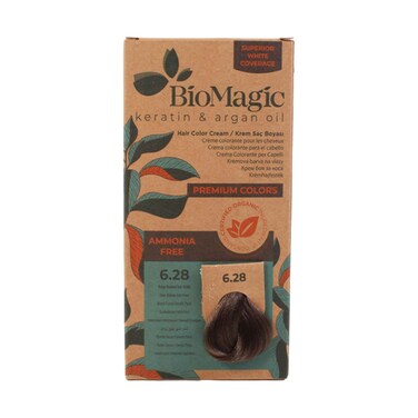 BioMagic Keratin &amp; Argan Oil Hair Color Cream 6.28 Dark Blonde Ash Pearl Ammonia-Free