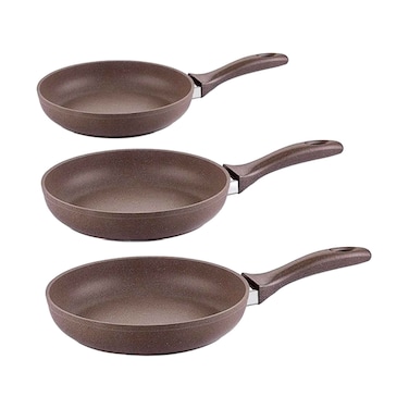 Saflon Granite Frypan 3 Pieces Set 28cm, 24cm &amp; 20cm