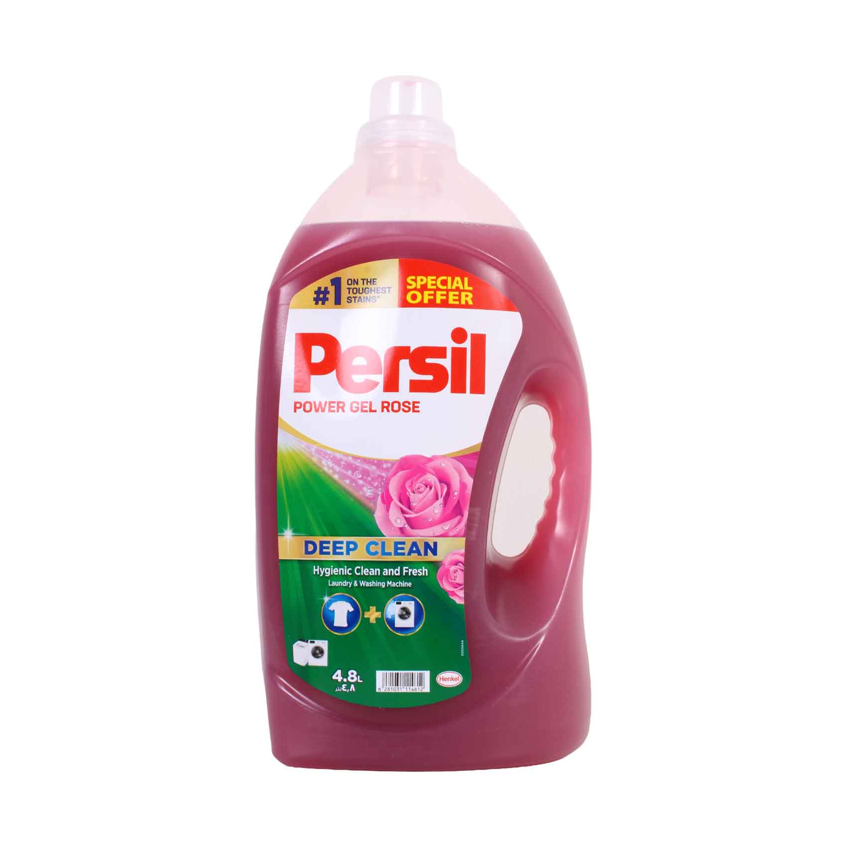 Persil Power Gel Rose Deep Clean Liquid Laundry Detergent 4.8l