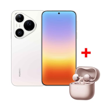 هواوي Pura 90S Pro هاتف ذكي، 12GB RAM، تخزين 256GB، شاشة 6.9 بوصة، لون أبيض + هواوي فري كليب 2 تشكيلة متنوعة