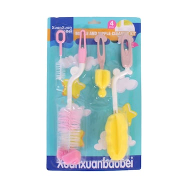 Baby Bottle &amp; Nipple Cleaning 4 Pieces Set