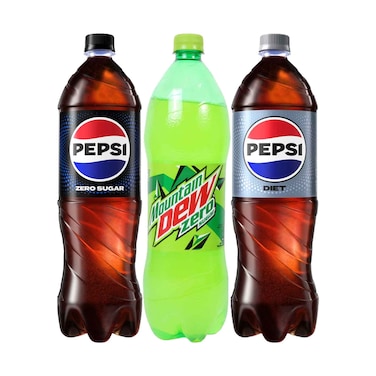 Pepsi Zero Soft Drink PET 1.25L x 3 Pieces Assorted