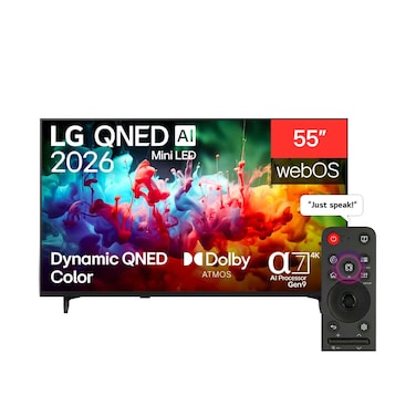إل جي كيو إن إي دي AI ميني LED QNED72 تلفزيون ذكي بدقة 4K مقاس 55 بوصة 55QNED72B6T