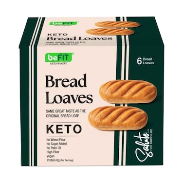 beFIT Keto Bread Loaves - Low Carb Bread Rolls 210gx6 Pieces