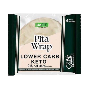 beFIT Keto Bakery Lower Carb Pita Wraps 220g