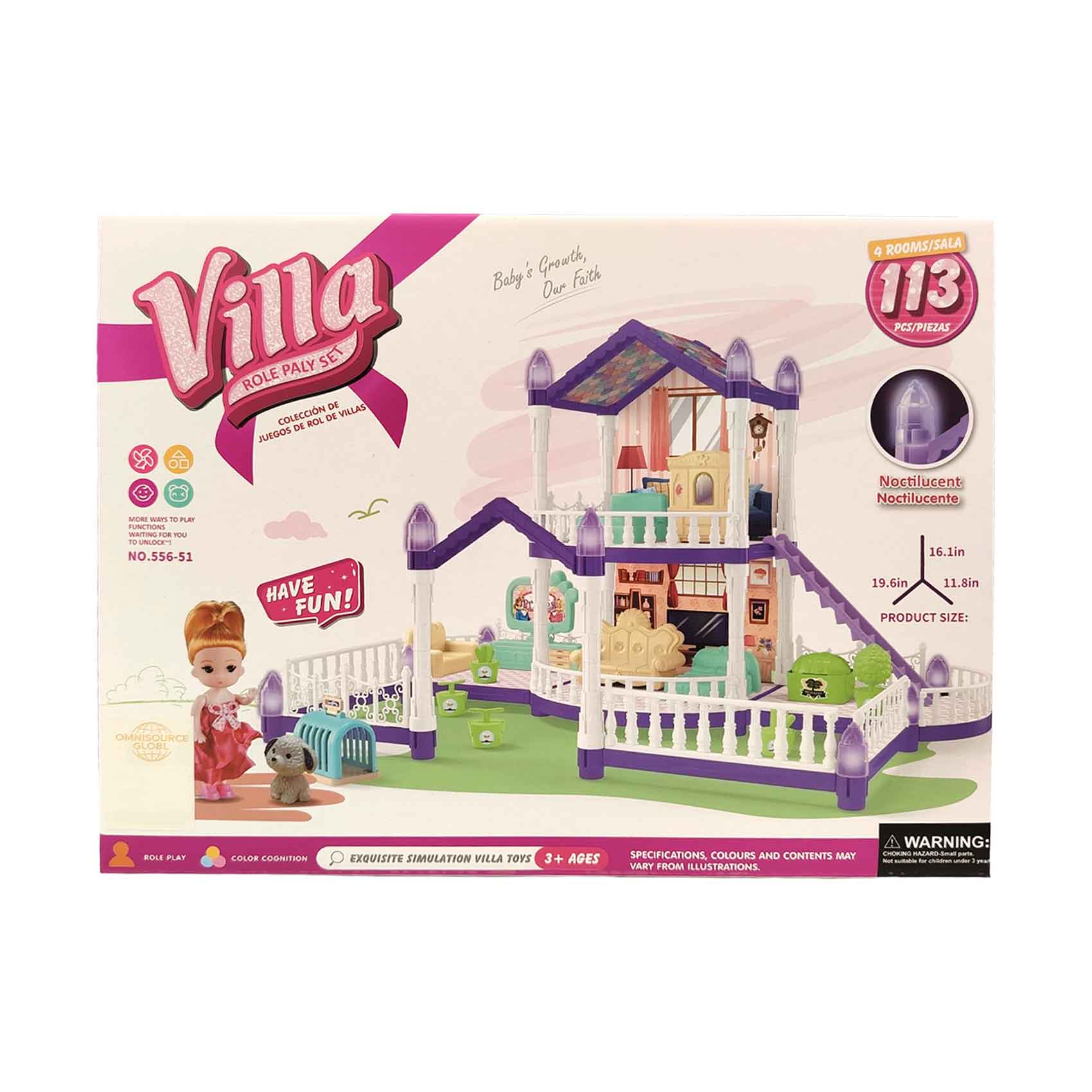 DIY Glow-in-the-Dark Villa Building Set 113 Pieces