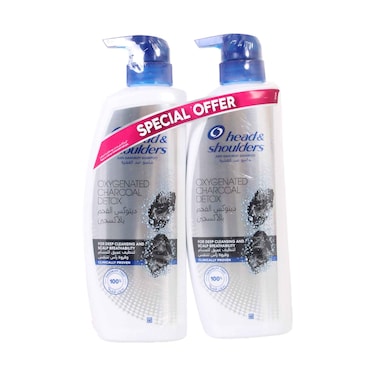 	Head &amp; Shoulders  Oxygenated Charcoal Detox Shampoo 500mlx2 Pieces