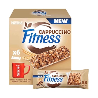 Nestl&eacute; Fitness Cappuccino Cereal Bars 23.5gx6 Pieces