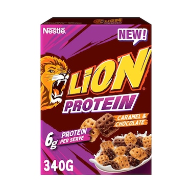 Nestl&eacute; Lion Caramel &amp; Chocolate Protein Breakfast Cereal 340g