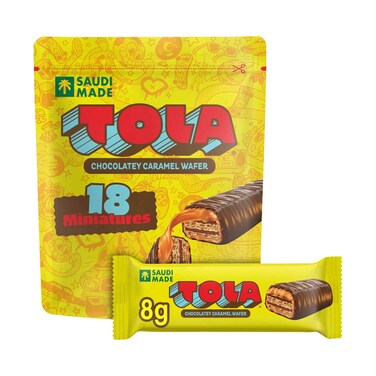 Tola Mini Wafer with Caramel &amp; Chocolate Flavour, 144g