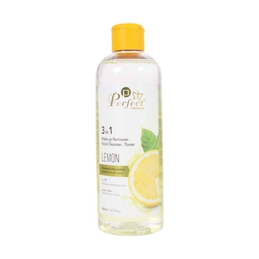 Perfect Cosmetics Lemon 3-in-1 Make-Up Remover, Facial Cleanser &amp; Toner  480ml