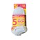 Outdoor Cotton Rich Girls Trainer Socks 5 Pairs Set Assorted