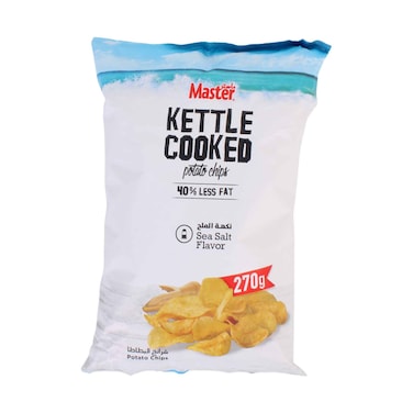 Master Kettle Cooked Potato Chips Sea Salt Flavor 40% Less Fat 270g