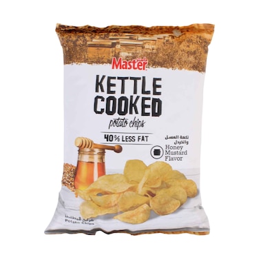 Master Kettle Cooked Potato Chips Honey Mustard Flavor 40% Less Fat 76g