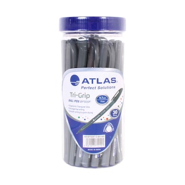 Atlas Perfect Solution Tri Grip 0.7mm Ball Pen Jar 30 Pieces Set