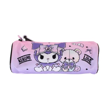 Sanrio Kuromi Cute Pencil Pouch with Teddy Bear Design - Pink