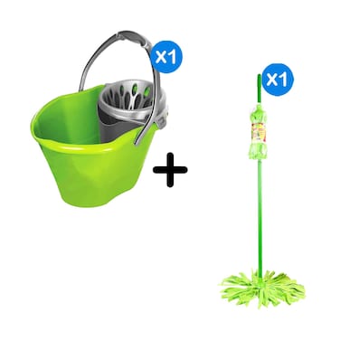 3M Blue Bucket + 3M Scotch-Brite&nbsp; Cotton Mop + Refil