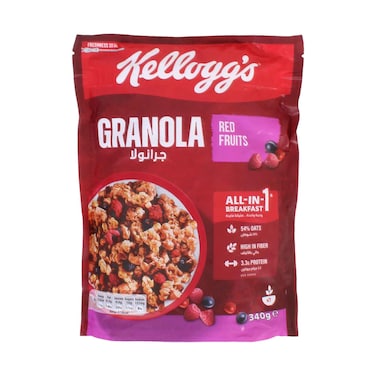 Kellogg's Granola Red Fruits All In One Breakfast Cereal 340g