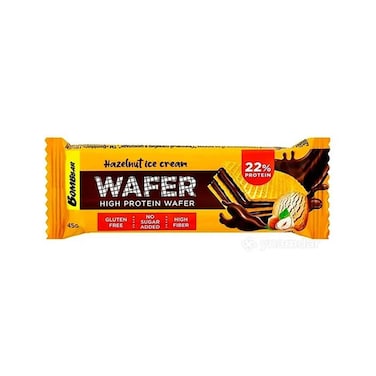 Bombbar Glazed Wafer Bar Nut Ice Cream Chocolate 45g