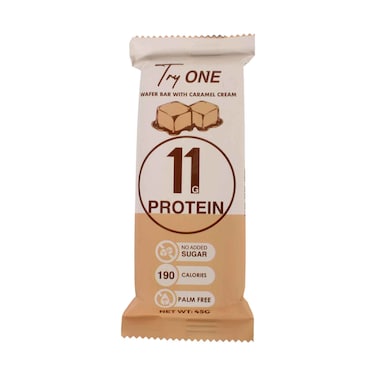 Try One Caramel Protein Wafer Bar 45g