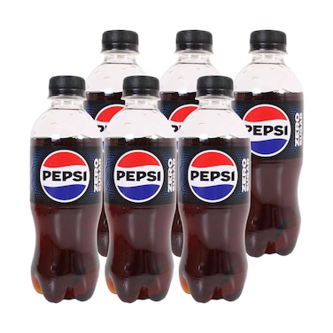 Pepsi Zero Sugar Cola Beverage Bottles Pack 330mlx6