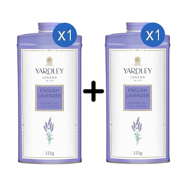 Yardley London English Lavender Perfumed Talc 125g + 1 Piece