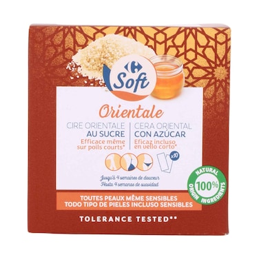Carrefour Soft Orientale Sugar Wax Hair Removal Kit for Sensitive Skin 250ml