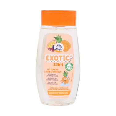Carrefour Soft Exotic 2-in-1 Body &amp; Hair Wash with Pineapple 250ml