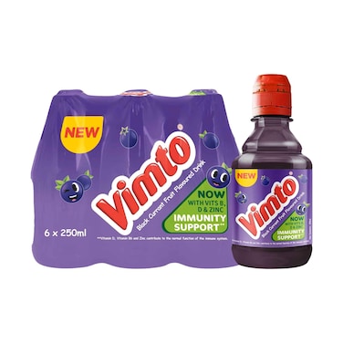 Vimto Blackcurrant Flavoured Drink, 250mlx6