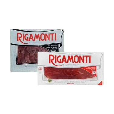 Regamonti Bresaola Black Angus 90g &amp; Bresaola Della Valtellina IGP 70g