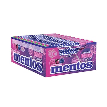 Mentos Mixed Berry Chewy Candy Roll 37.5gx40